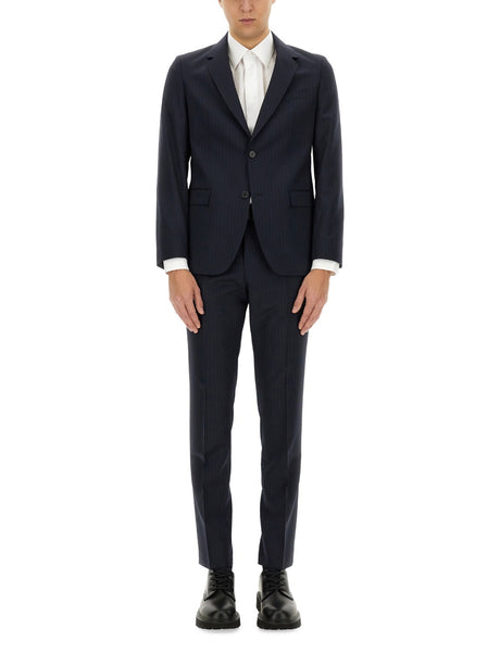 BOSS Slim Fit Pinstripe Suit - Size 48 IT