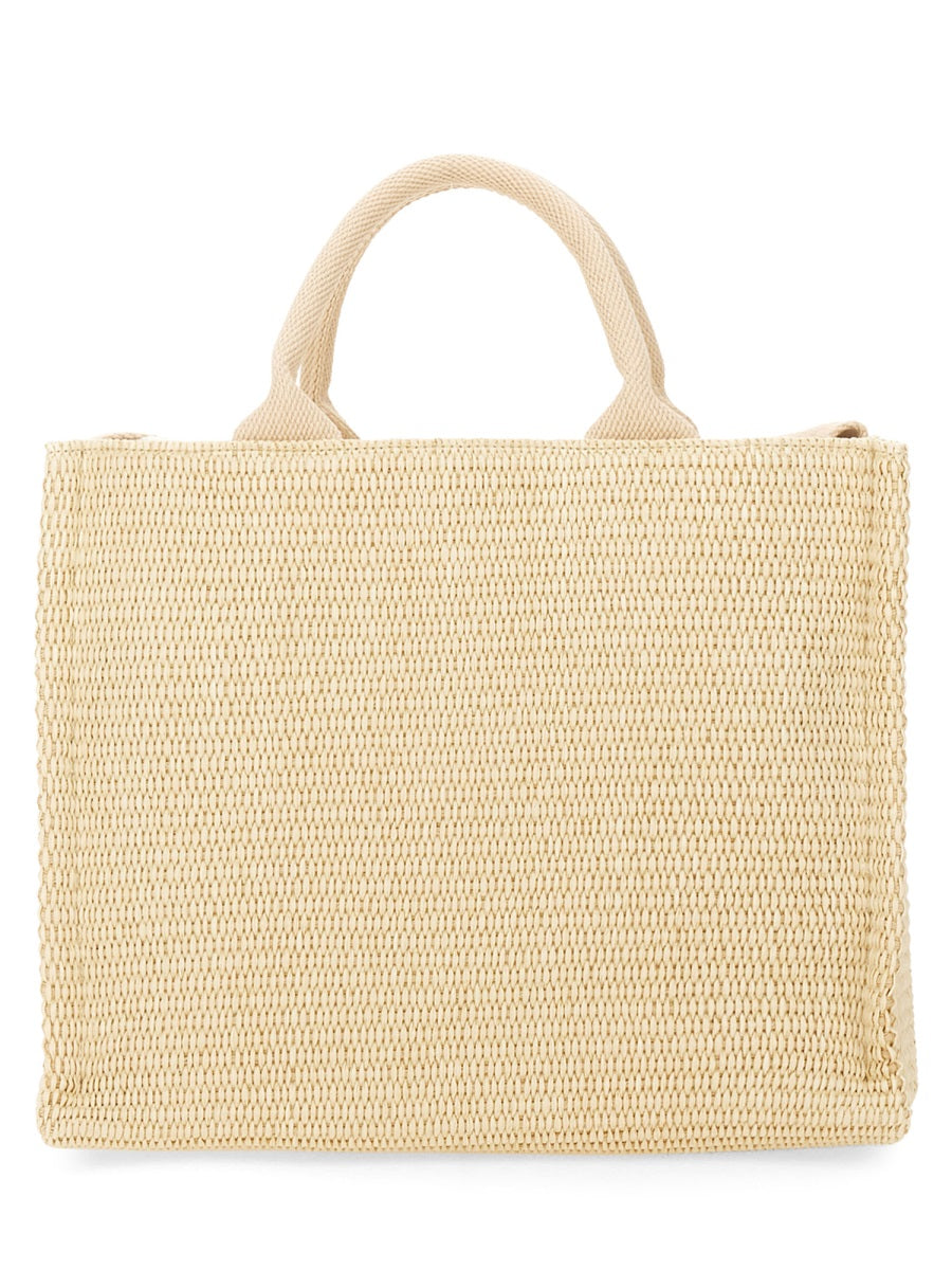 MARNI Mini Raffia Effect Fabric Tote Handbag