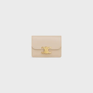 CELINE Mini Flap Card Holder in Shiny Calfskin