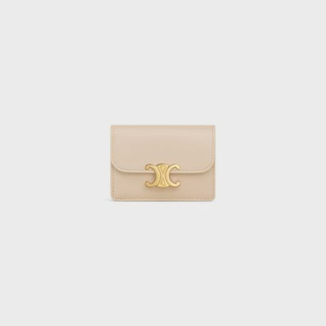 CELINE Mini Flap Card Holder in Shiny Calfskin