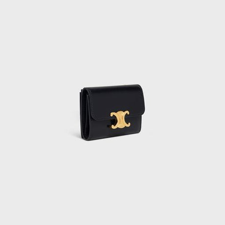 CELINE Compact Calfskin Wallet for Women