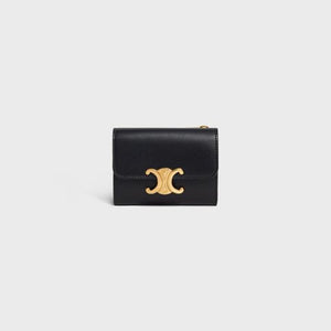 CELINE Compact Calfskin Wallet for Women