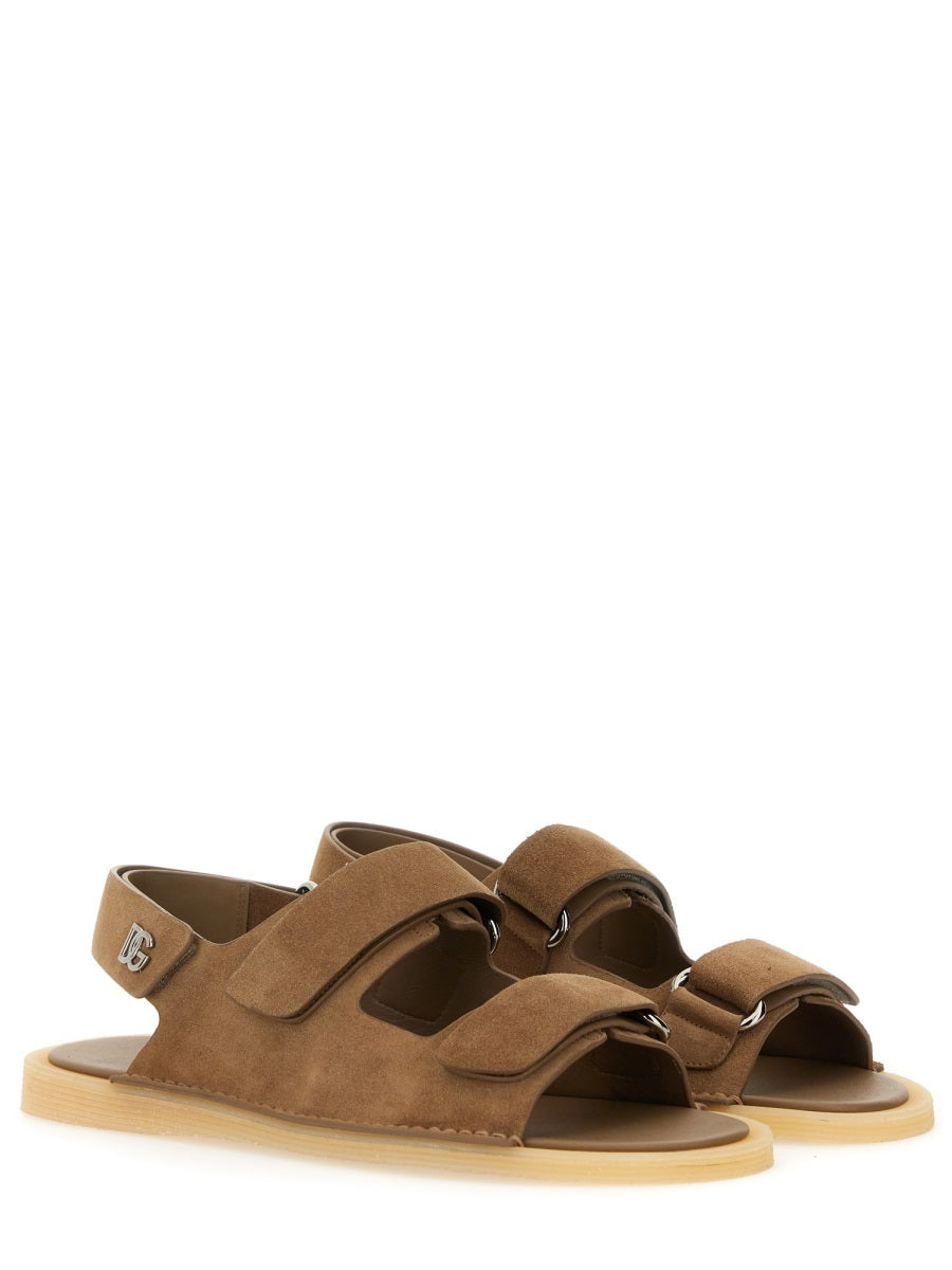 DOLCE & GABBANA Luxury Suede Sandal for Men - SS25 Collection