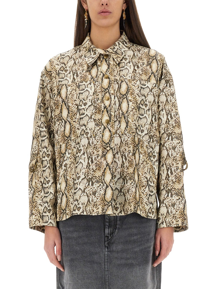 ISABEL MARANT Women's Linen Blend Florida Shirt - Size 36 FR