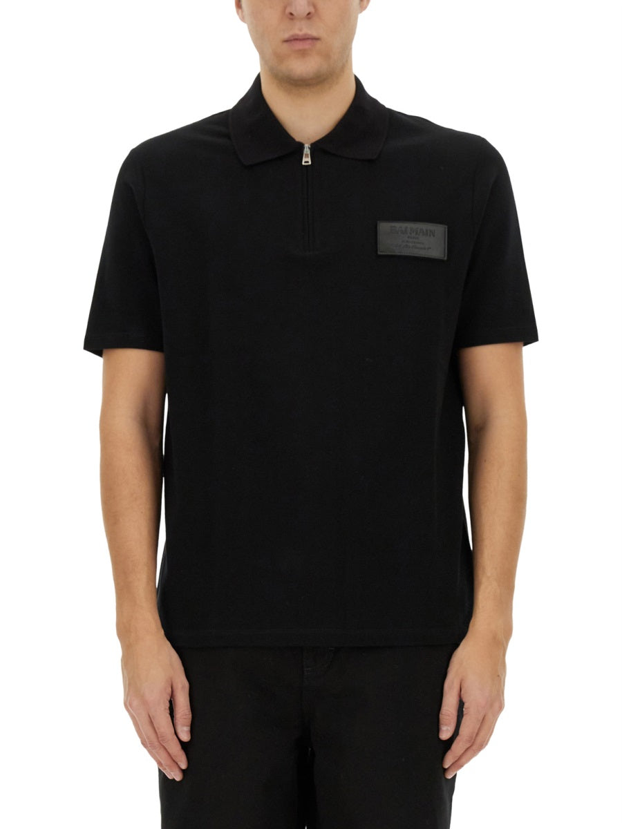 BALMAIN Logo Polo Shirt for Men - Size L