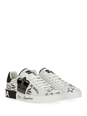 DOLCE & GABBANA Premium Leather 'Portfino' Sneakers for Men