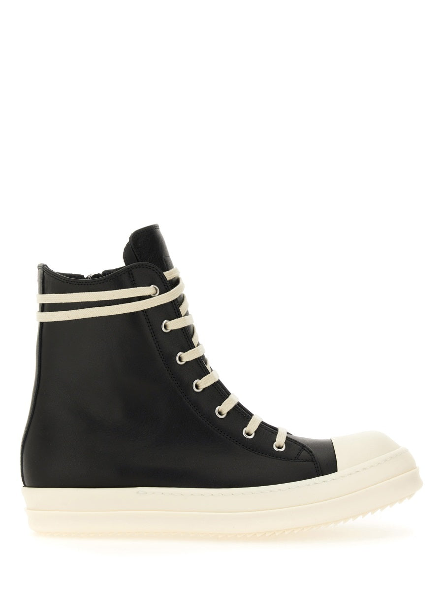 RICK OWENS High Leather Sneakers for Modern Men