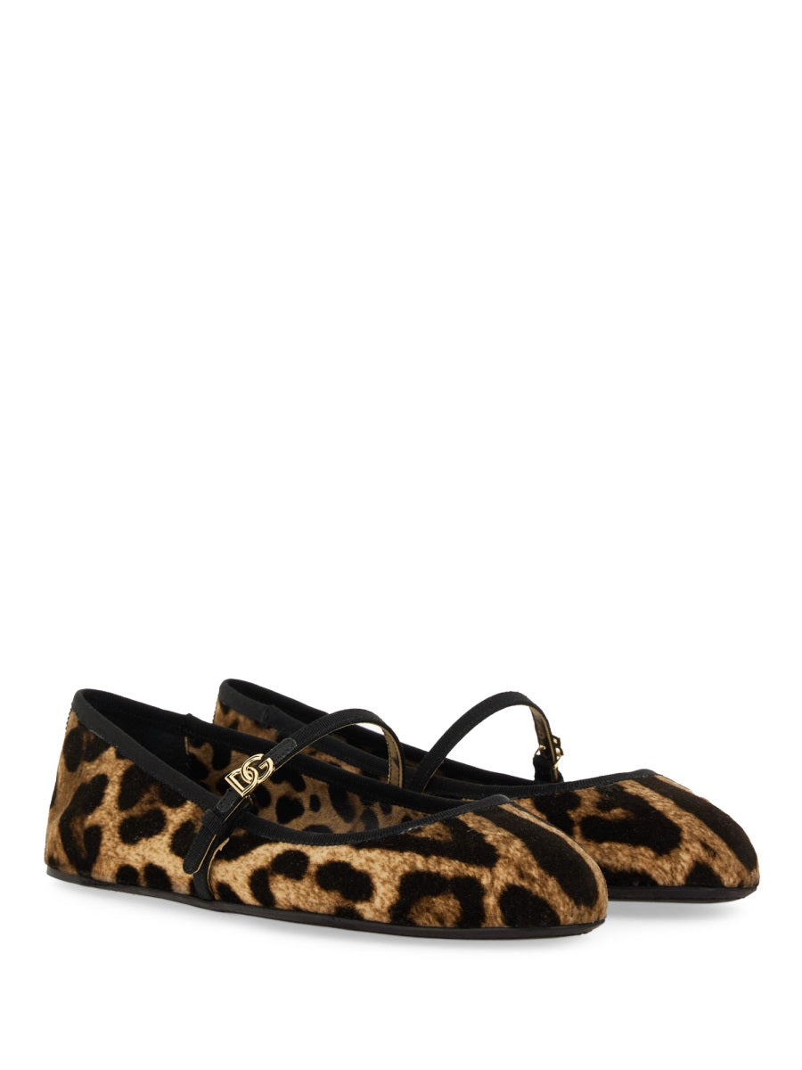 DOLCE & GABBANA Velvet Ballerina Flats for Women