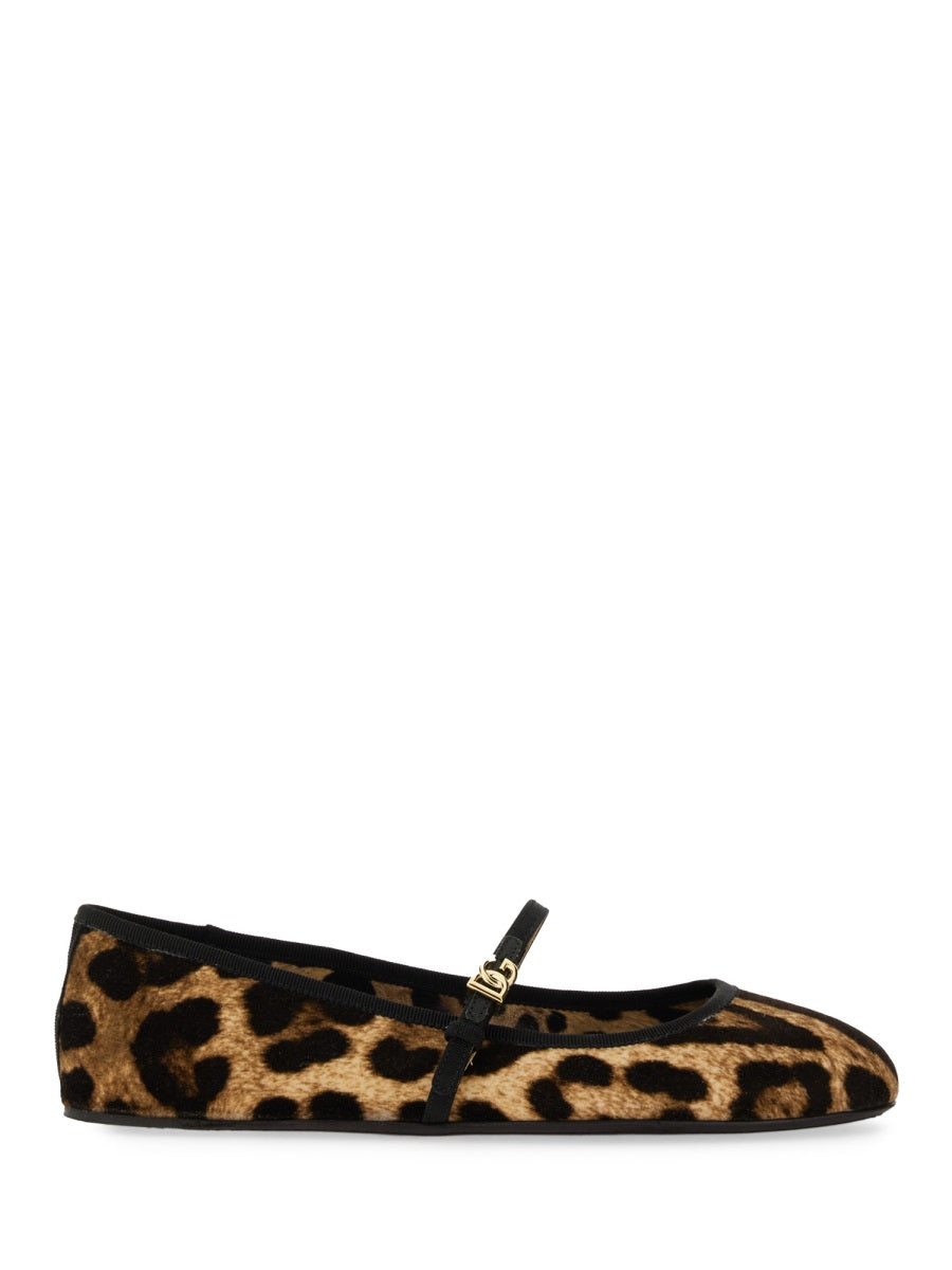 DOLCE & GABBANA Velvet Ballerina Flats for Women