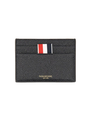 THOM BROWNE Mini Pebble Grain Leather Wallet with Dual Front Compartments