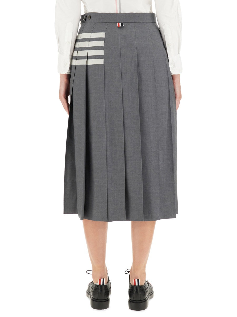 THOM BROWNE Regular Fit Pleated Skirt - Size 42 IT