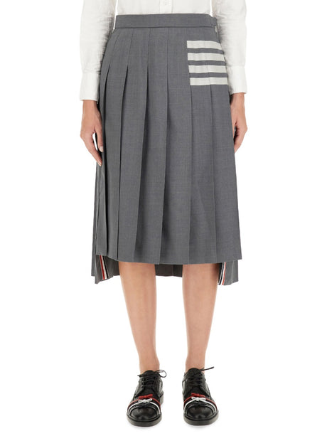 THOM BROWNE Regular Fit Pleated Skirt - Size 42 IT