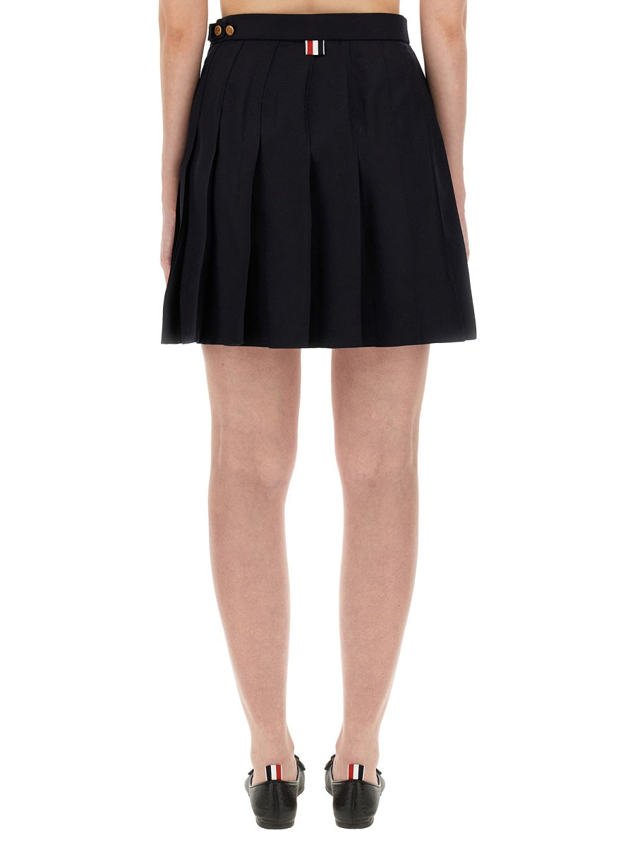 THOM BROWNE Plisse Mini Skirt - Size 40 IT