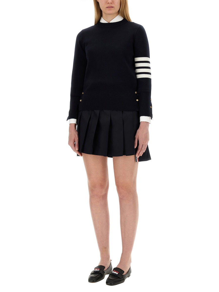 THOM BROWNE Plisse Mini Skirt - Size 40 IT