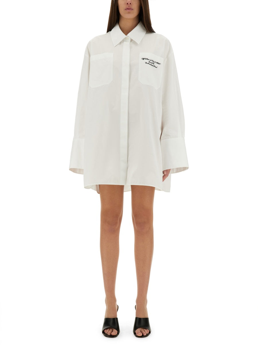 OFF-WHITE Oversized Poplin Shirt - Size 40 IT