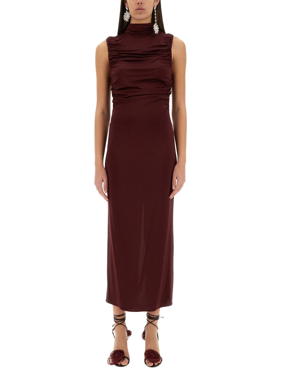 MAGDA BUTRYM Slim Fit Dress with Draped Collar - Size 36