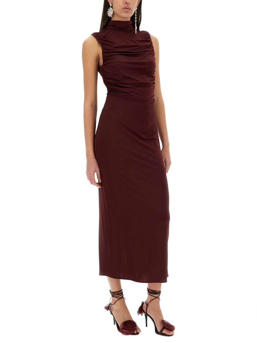 MAGDA BUTRYM Slim Fit Dress with Draped Collar - Size 36