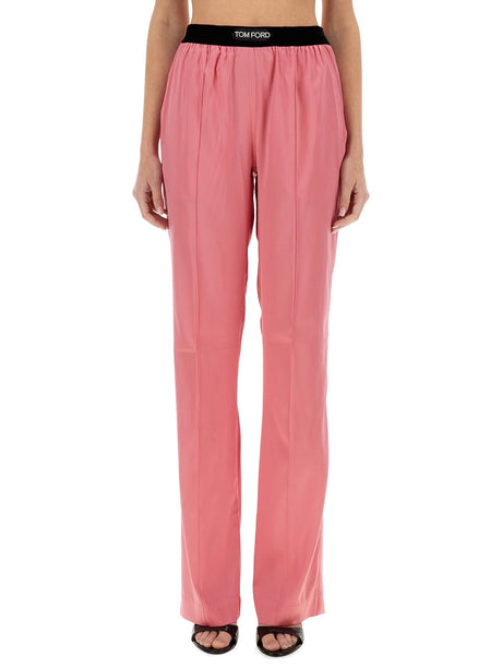 TOM FORD Stretch Silk Trousers - Size S