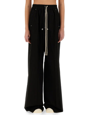 RICK OWENS Wide Leg Cotton Trousers - Size 40