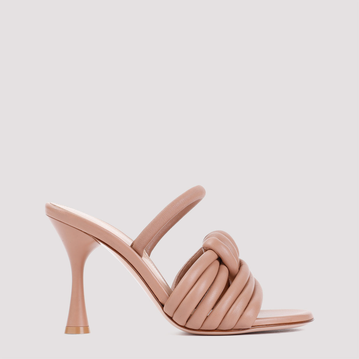 GIANVITO ROSSI Elegantly Strapped Nappa Leather Sandal with 9.5cm Heel