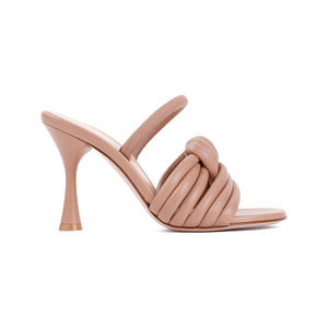 GIANVITO ROSSI Elegantly Strapped Nappa Leather Sandal with 9.5cm Heel