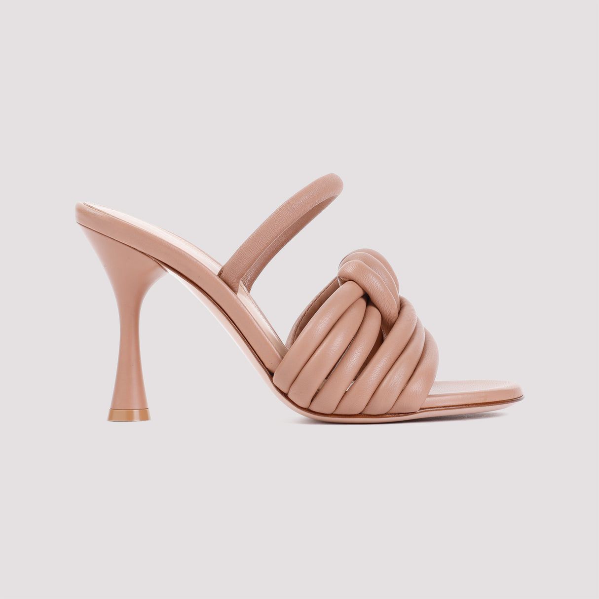 GIANVITO ROSSI Elegantly Strapped Nappa Leather Sandal with 9.5cm Heel