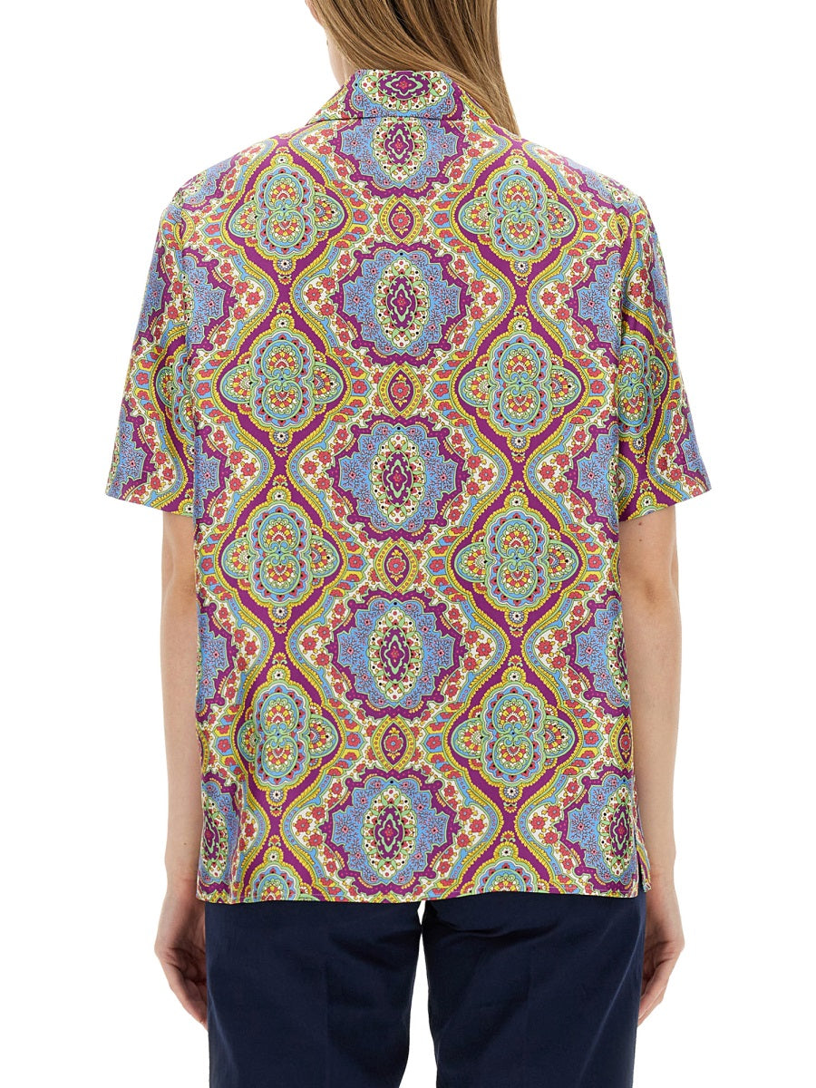 ETRO Regular Fit Printed Silk Shirt