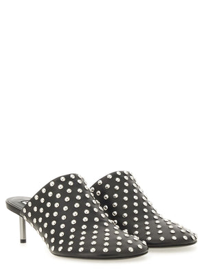 JIL SANDER Nappa Leather Flats with Studs