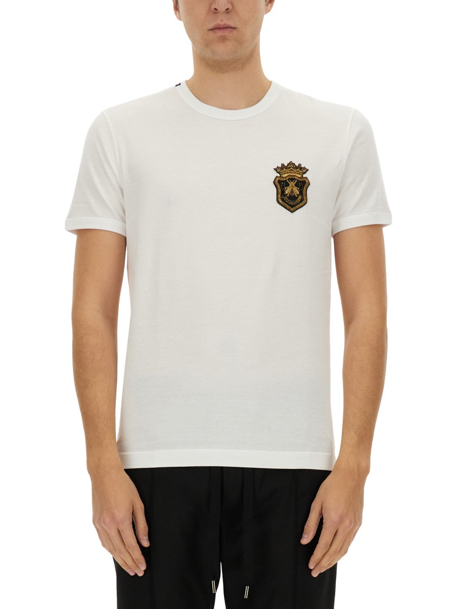 DOLCE & GABBANA Men's Cotton T-Shirt - Size 48 IT