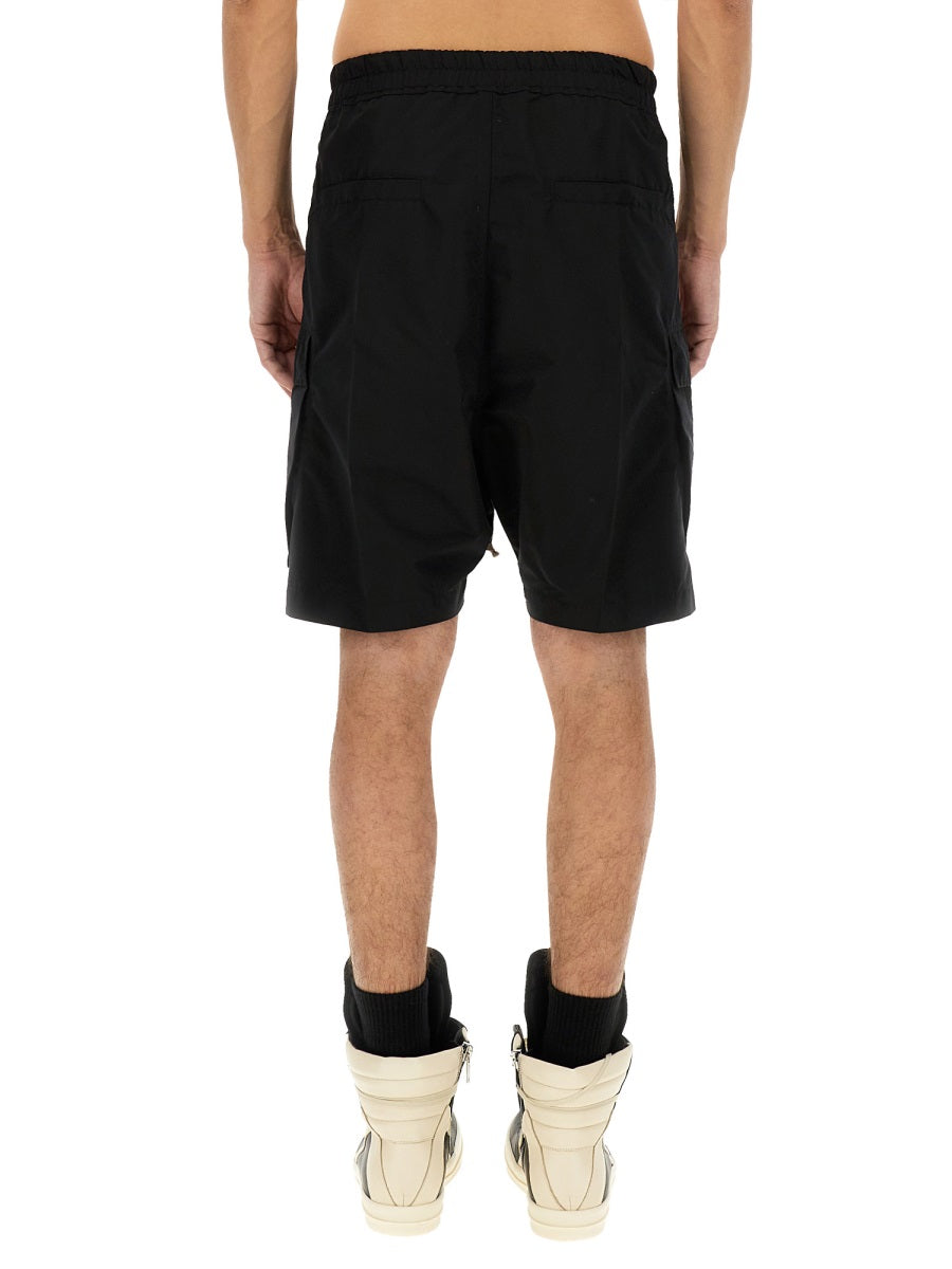 RICK OWENS Men's Bermuda Cargo Shorts - Size 48