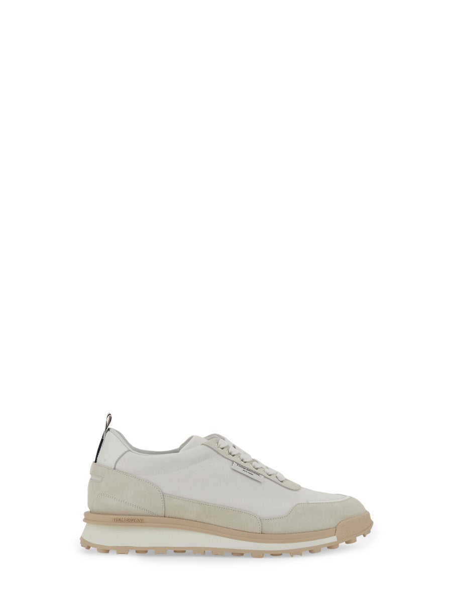 THOM BROWNE Men's Signature Sneaker with Logo - 3 cm Rubber Sole