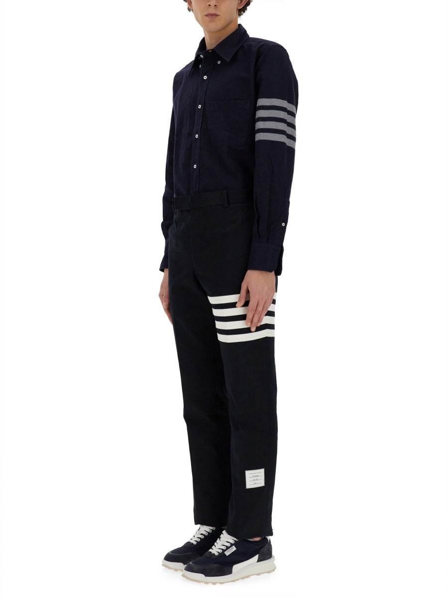 THOM BROWNE Regular Fit 4-Bar Shirt in Classic Style