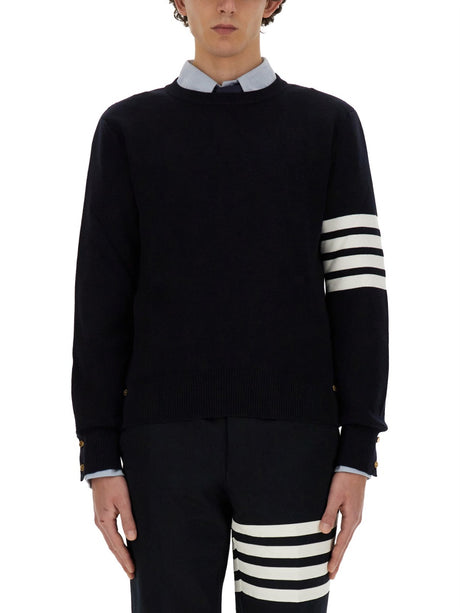 THOM BROWNE Men's Intarsia Stripe Sweater - Size 3