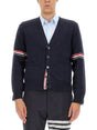 THOM BROWNE Men's Stylish V-Neck Cardigan