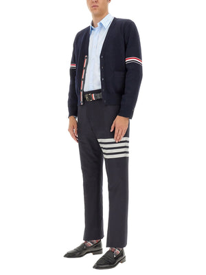 THOM BROWNE Men's Stylish V-Neck Cardigan