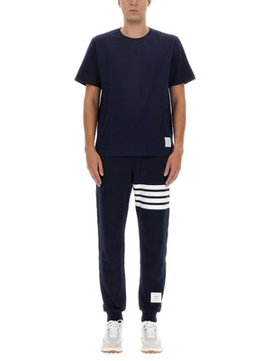 THOM BROWNE Men's Regular Fit Jogging Trousers with 4-Bar Stripe - Size 3