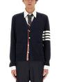 THOM BROWNE Men's Cardigan V-Shape - Size 3