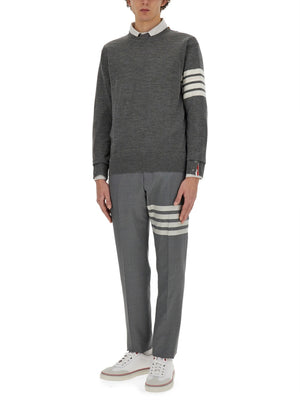 THOM BROWNE 4-Bar Stripe Virgin Wool Sweater - Size 3 JP