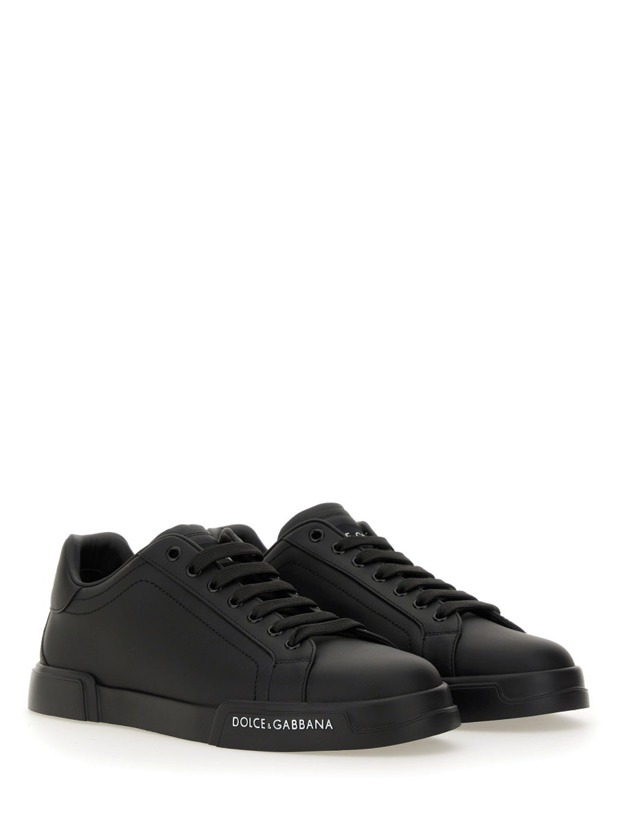 DOLCE & GABBANA Premium Leather Portfino Sneakers for Men