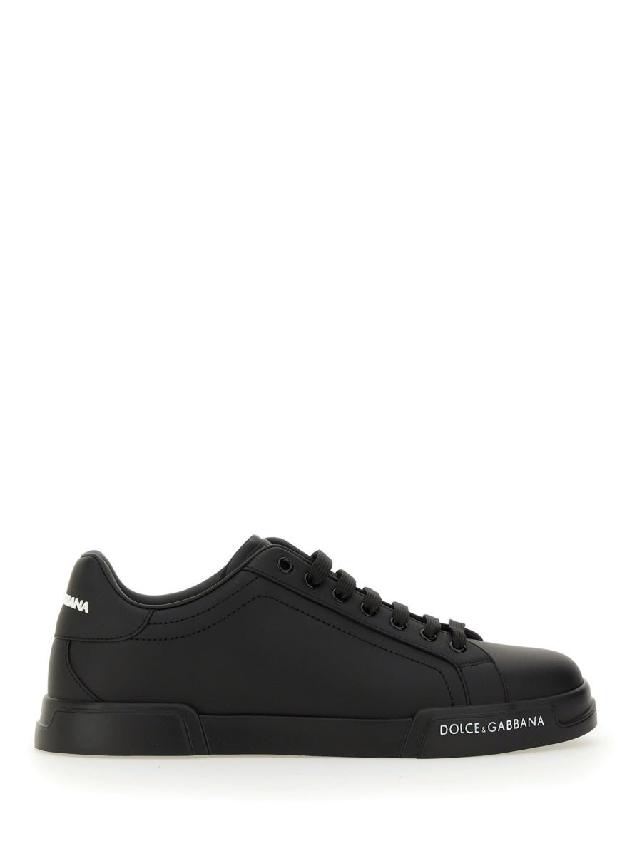 DOLCE & GABBANA Premium Leather Portfino Sneakers for Men