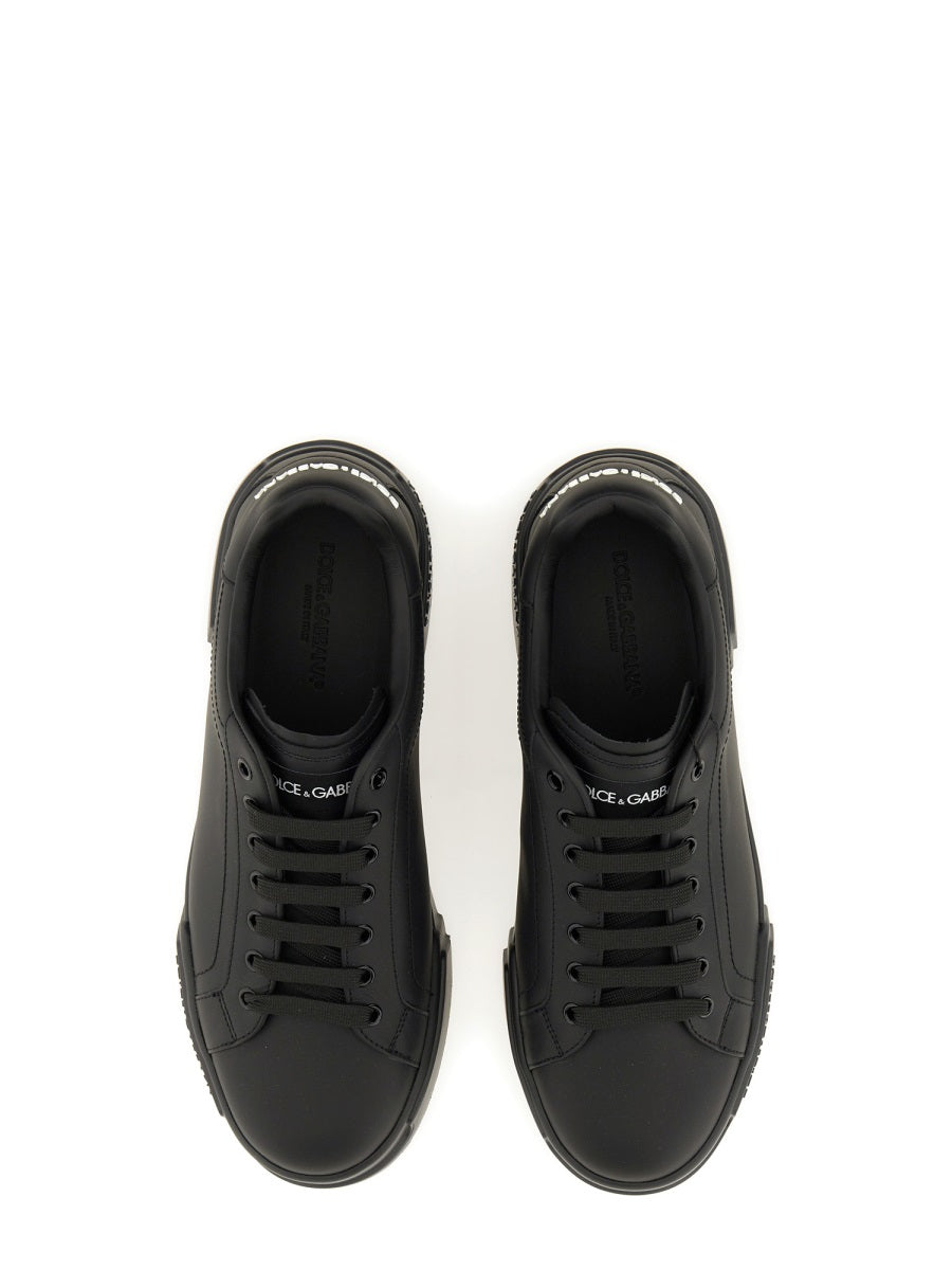 DOLCE & GABBANA Premium Leather Portfino Sneakers for Men