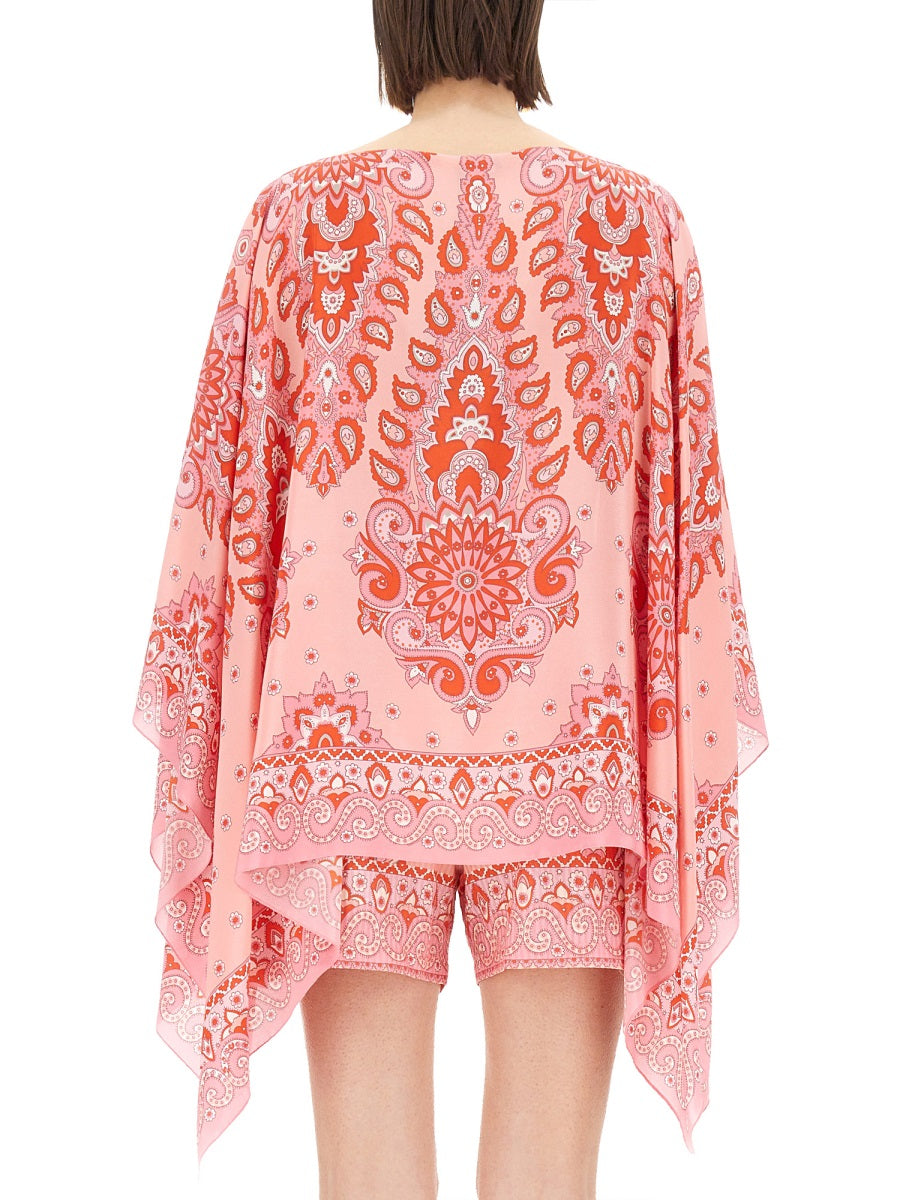 ETRO Silk Blend Poncho - One Size Fits All