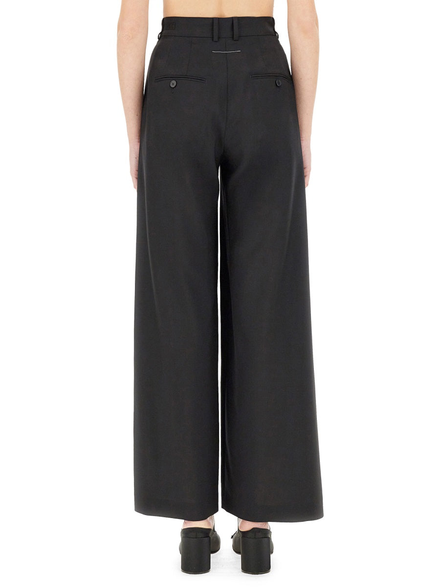 MM6 MAISON MARGIELA Virgin Wool Trousers - Size 40