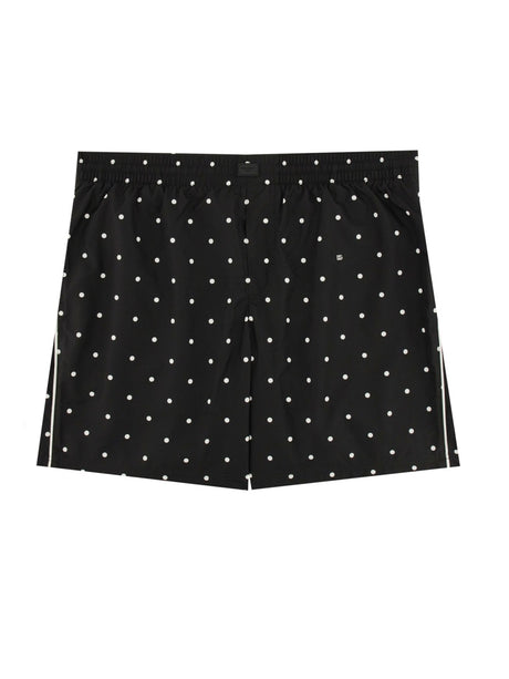 DOLCE & GABBANA Polka Dot Print Swim Trunks - Men's SS25 Collection