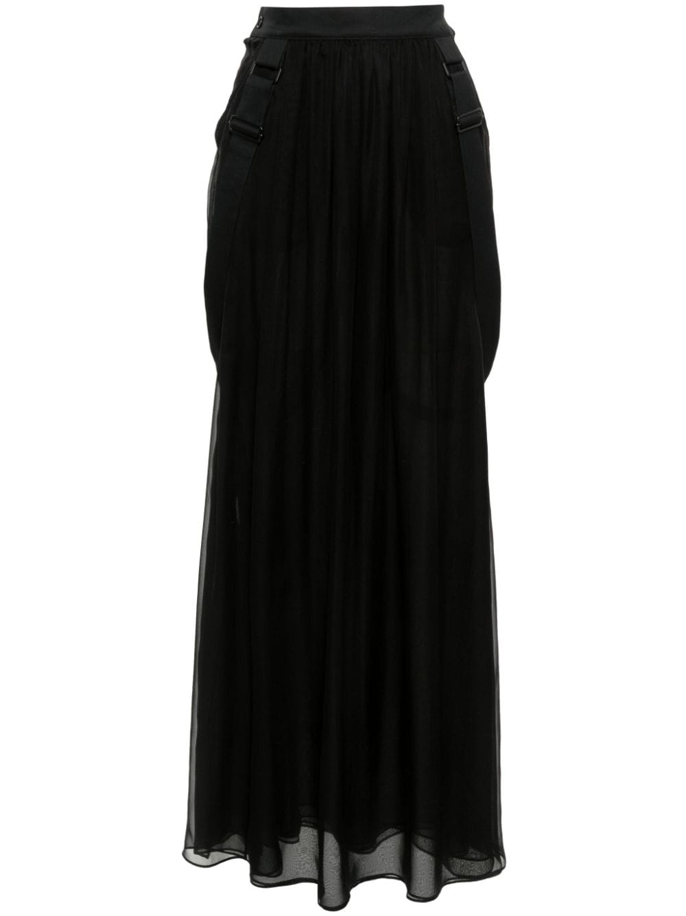 MAX MARA Elegant Silk Chiffon Long Skirt for Women