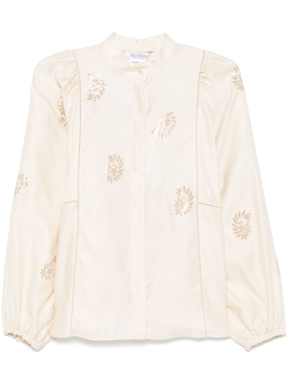 MAX MARA Cotton Shirt with Crystal Embellishment