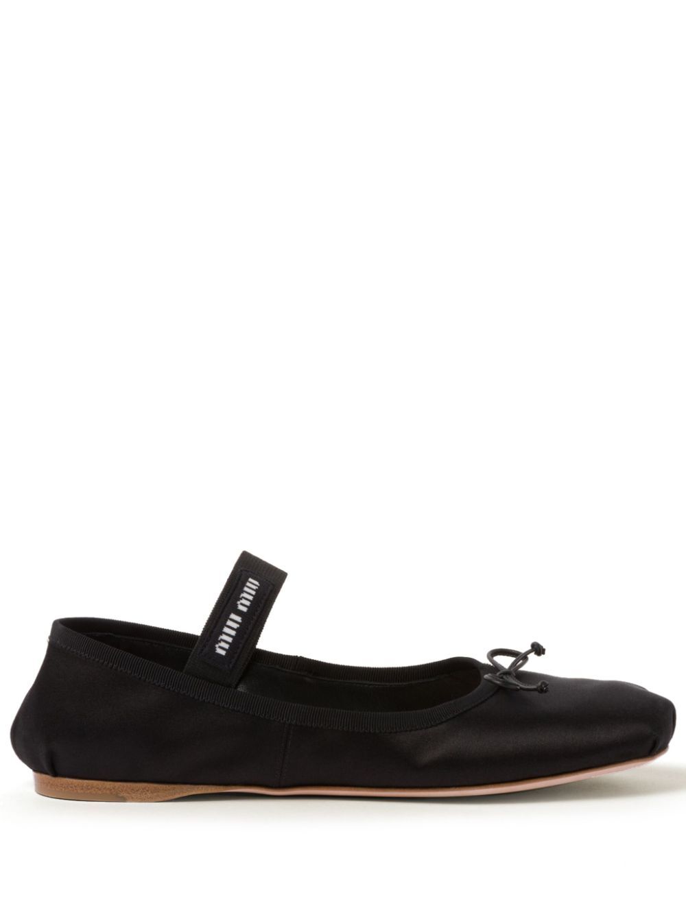 MIUMIU Men's Satin Ballerinas with Elastic Band