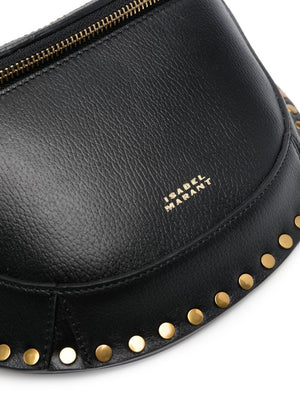 ISABEL MARANT Stud-Embellished Mini Leather Belt Handbag with Shoulder Strap - 25x16x9 cm