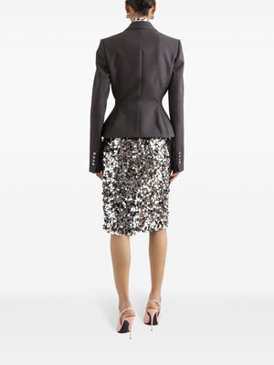 DOLCE & GABBANA Sequin-Embellished Midi Skirt for Men - SS25 Collection