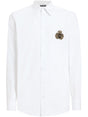 DOLCE & GABBANA Logo Embroidered Cotton Shirt for Women - SS25 Collection